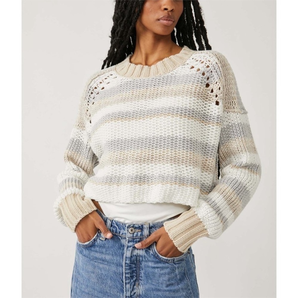 Free People Devon Gravity Combo Long Sleeve Sweater Size Small Women